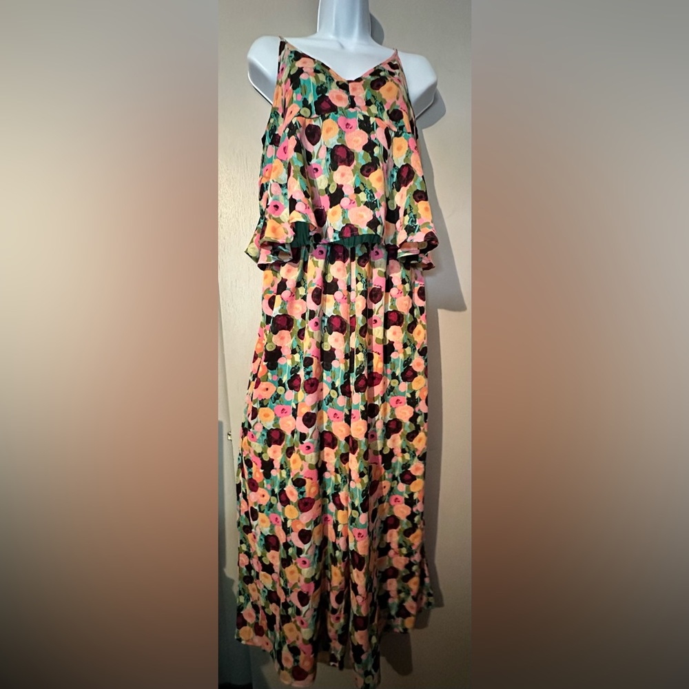 One piece pant suit-floral. Size XL